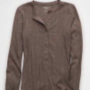 AE Long Sleeve Henley T-Shirt